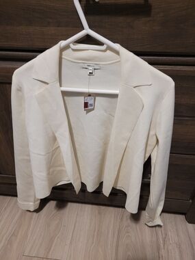 RW&CO. Cream Open Front Blazer Cardigan